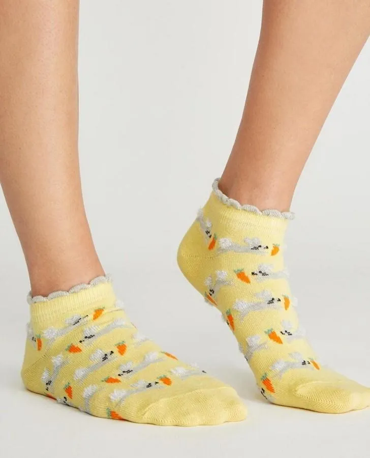 Pack of 2 Fluffy Hares Trainer Socks