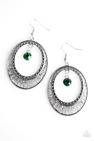 Paparazzi Earring ~ Madame Marvel - Green