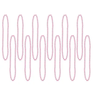 Party Bead Necklaces - Small Round pink (12 per Package)