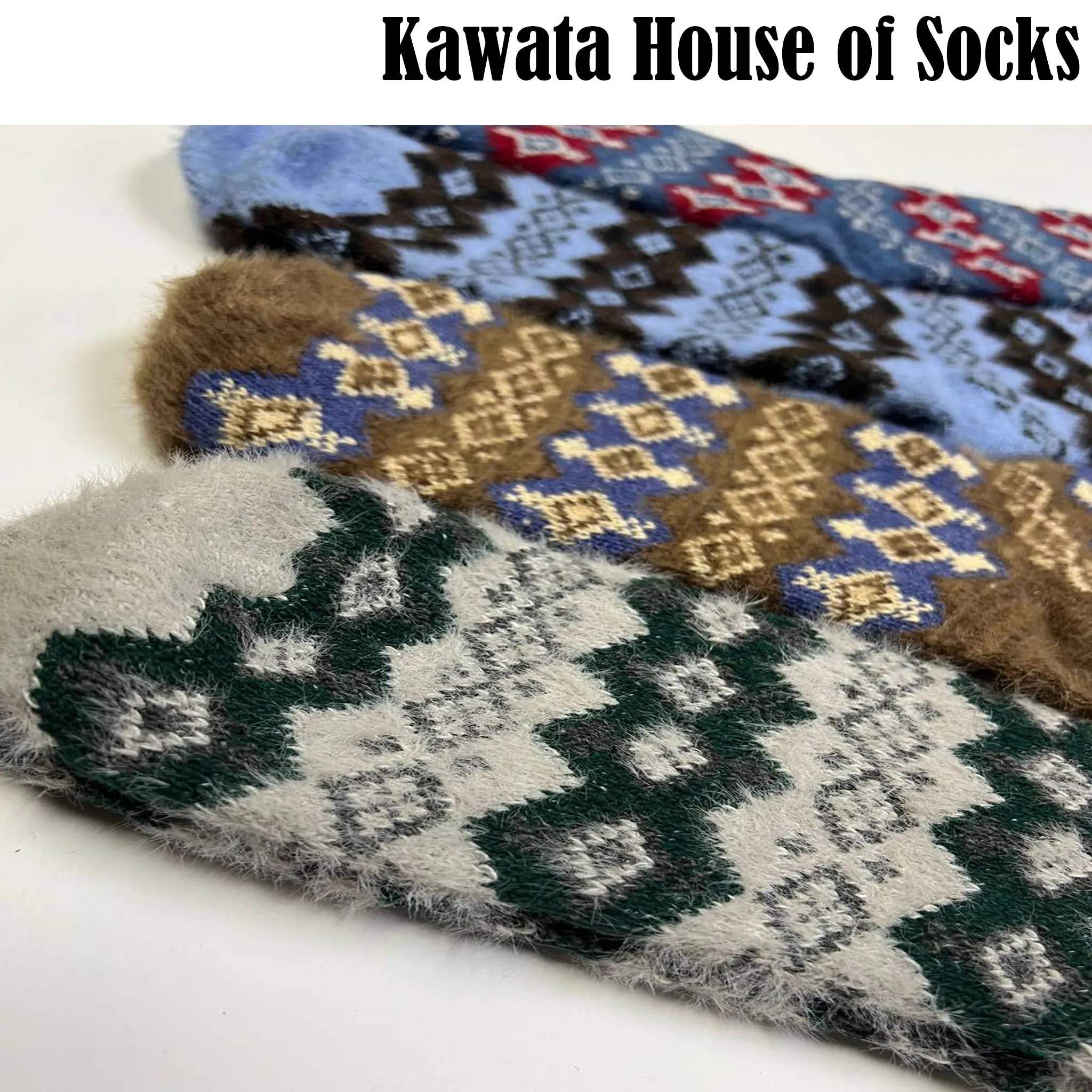 Patterned Wool Socks - EU 38- EU 43
