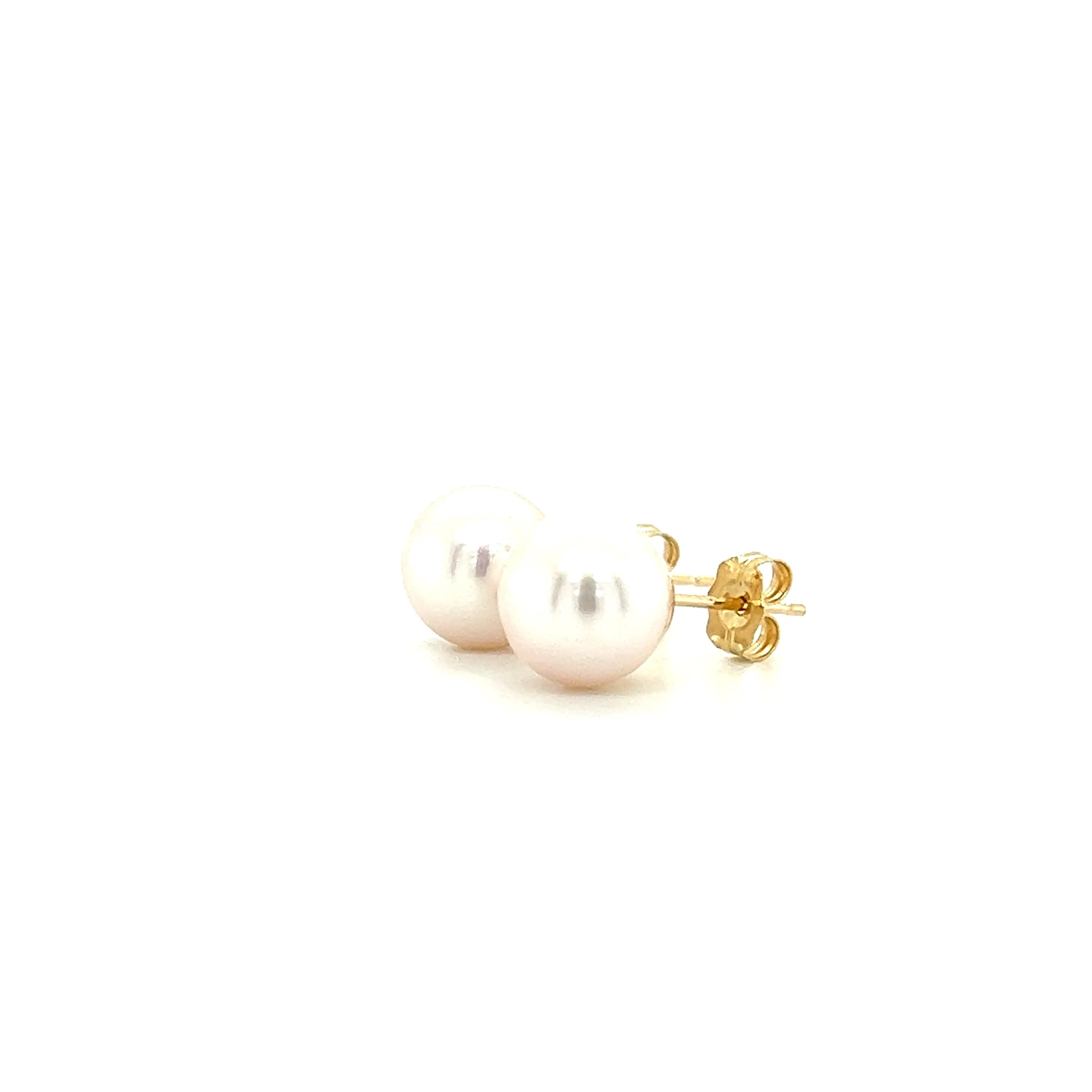 Pearl 8mm Stud Earrings in 14K Gold