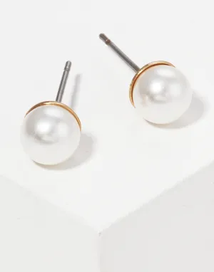 Pearl Post Stud Earrings