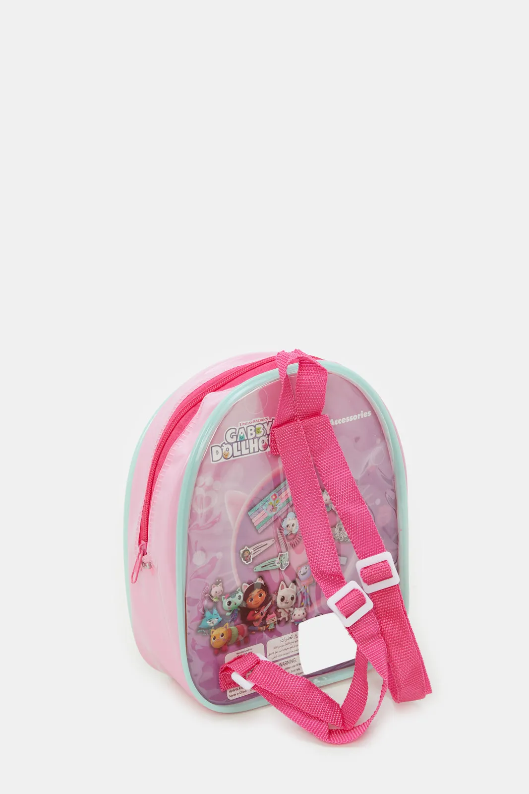Pink And Blue Gabby's Dollhouse Hair Accessories Backpack (13 Piece)