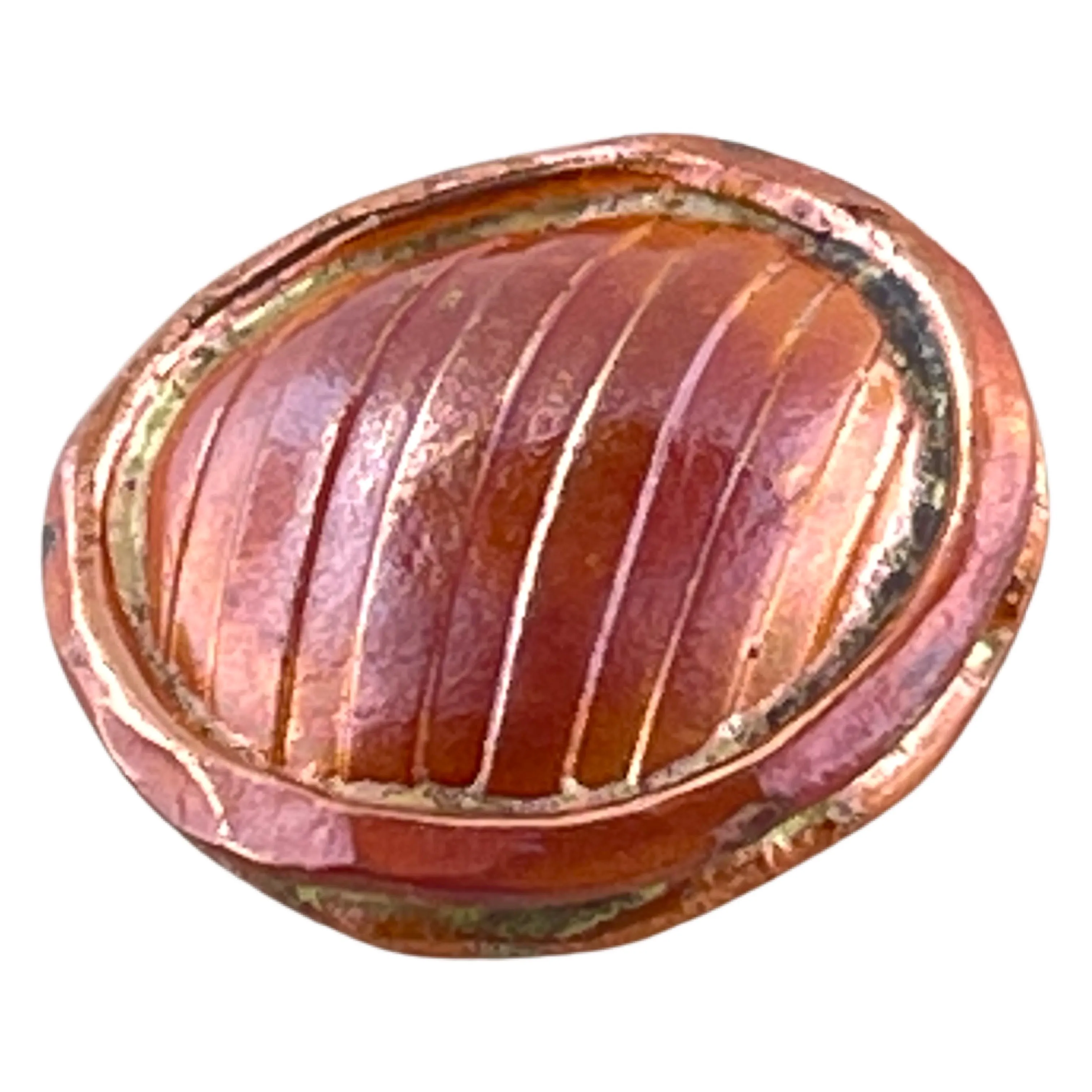 Puffy Copper Round Bead