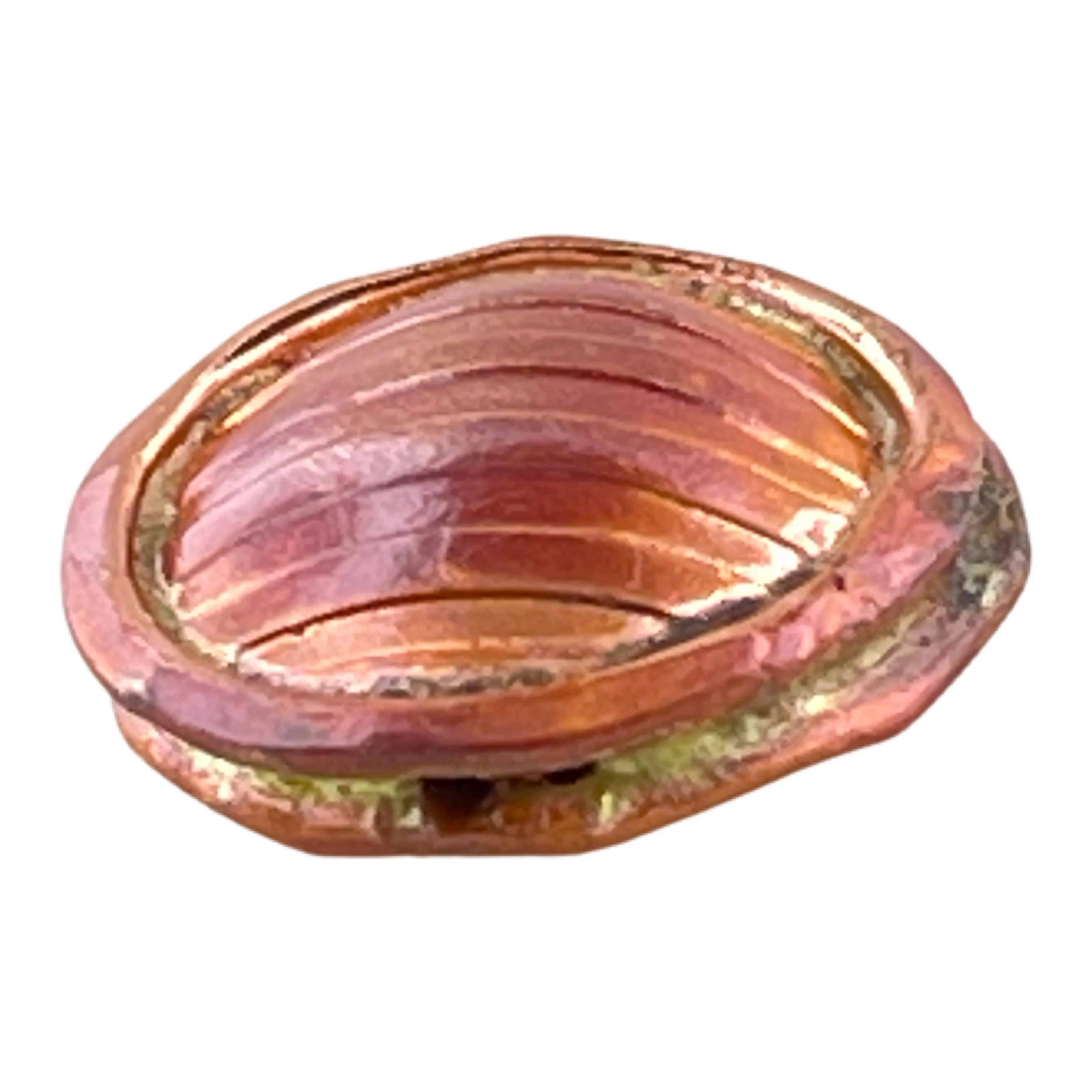 Puffy Copper Round Bead