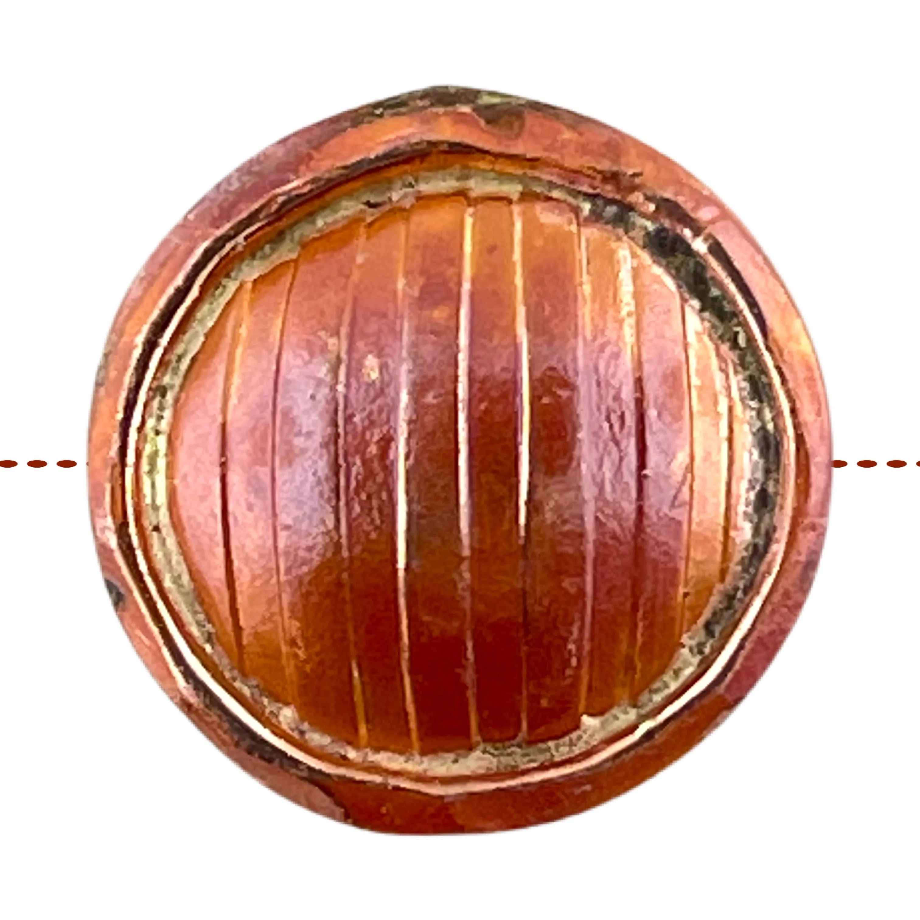 Puffy Copper Round Bead