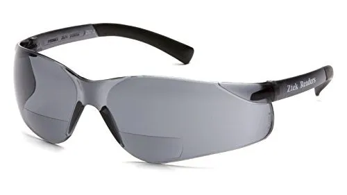 Pyramex Ztek Readers Bifocal Safety Glasses Eye Protection (Pale Green, 2.0 Diopters)