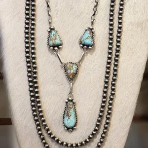 " Largo Set " #8 Turquoise Lariat & Earrings Set