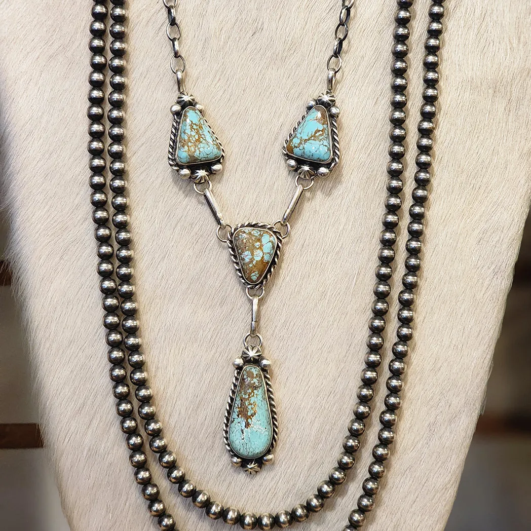 " Largo Set " #8 Turquoise Lariat & Earrings Set