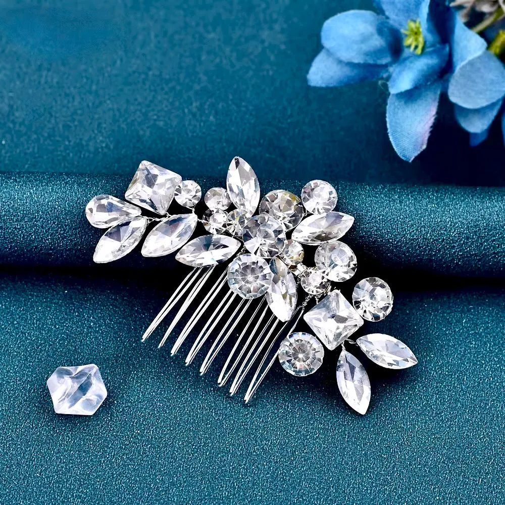 "Tonya" - Delicate Crystal Bridal Hair Comb