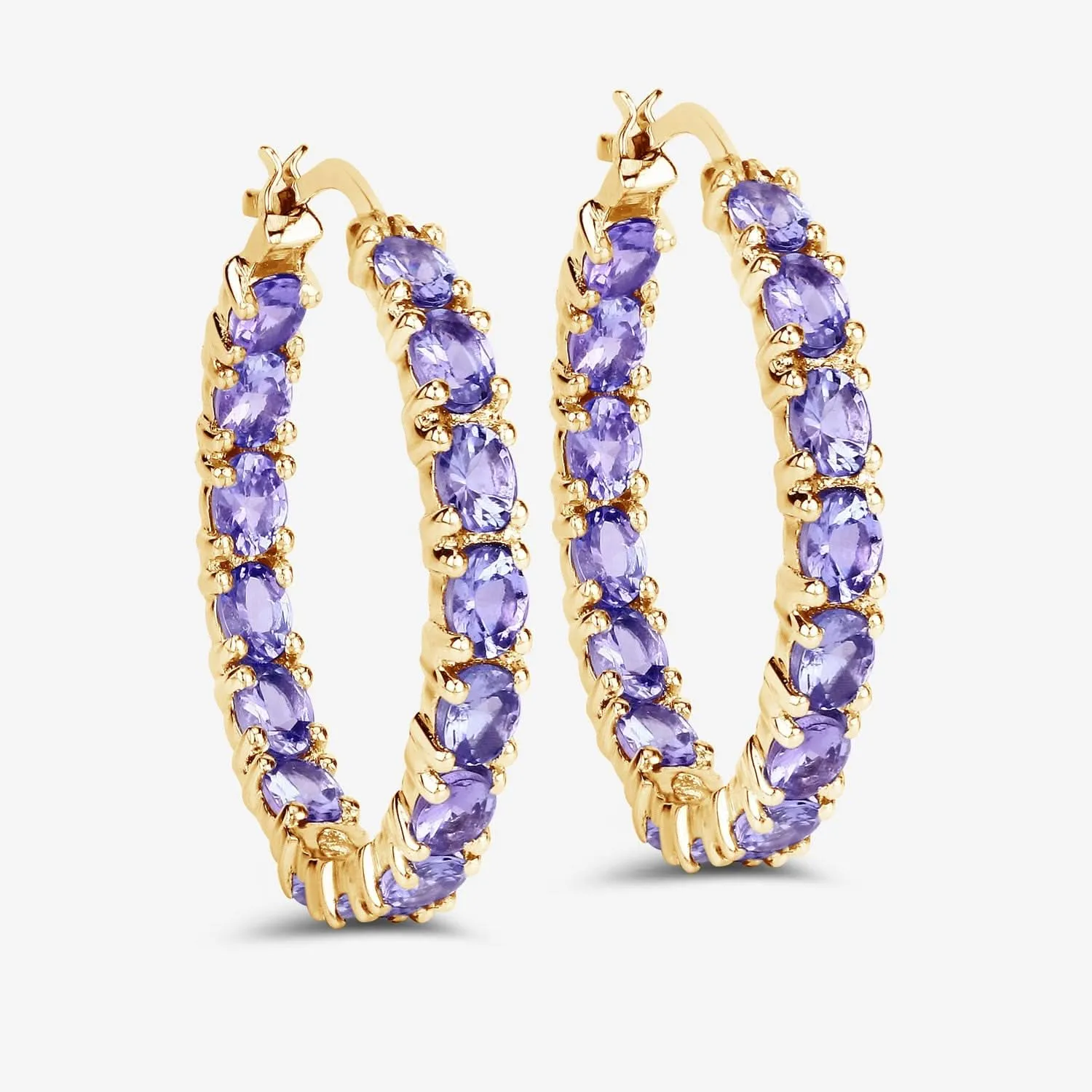Radiant Genuine Tanzanite Silver Earrings: Timeless Elegance