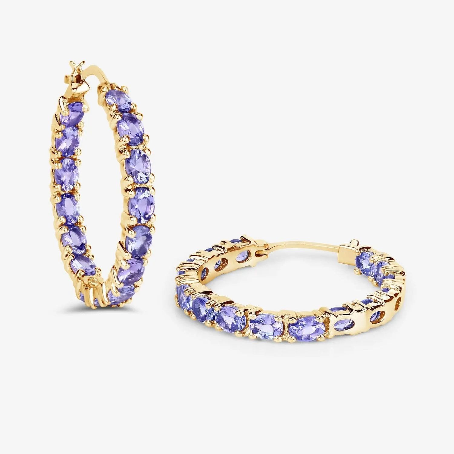 Radiant Genuine Tanzanite Silver Earrings: Timeless Elegance
