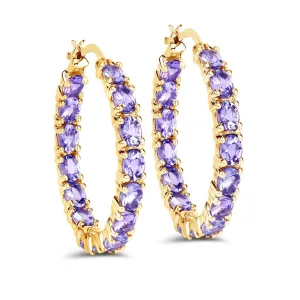 Radiant Genuine Tanzanite Silver Earrings: Timeless Elegance