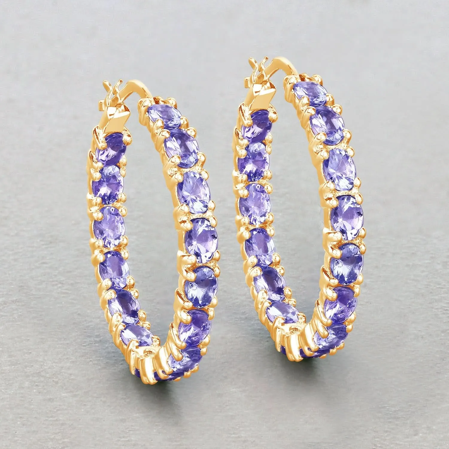 Radiant Genuine Tanzanite Silver Earrings: Timeless Elegance