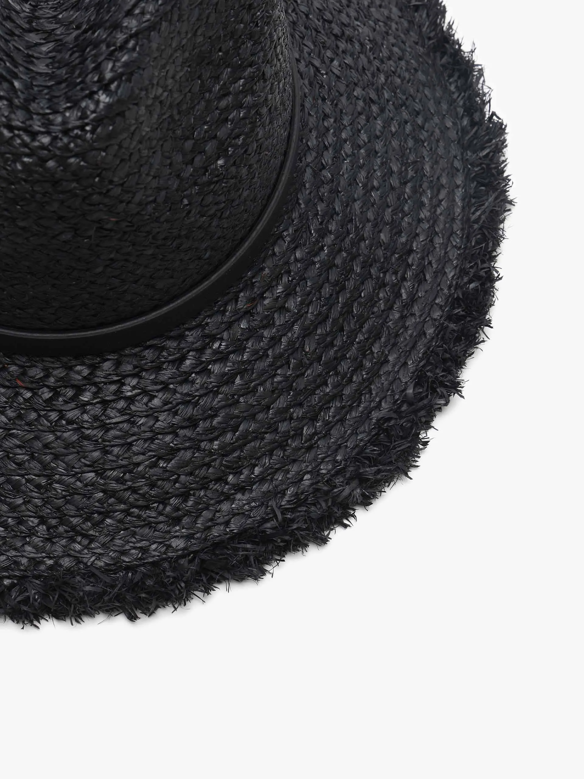 Raw-edge Straw Hat