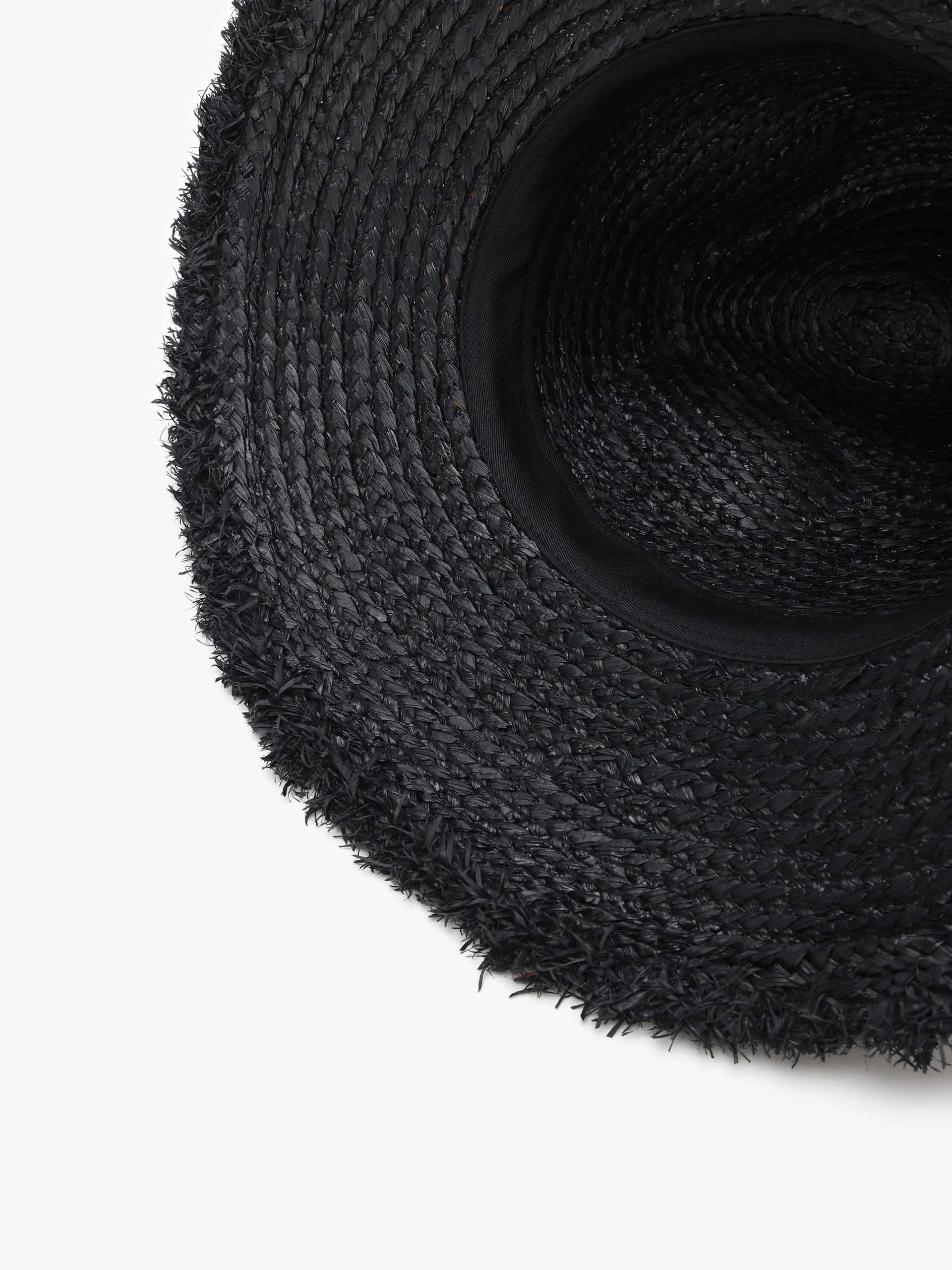 Raw-edge Straw Hat