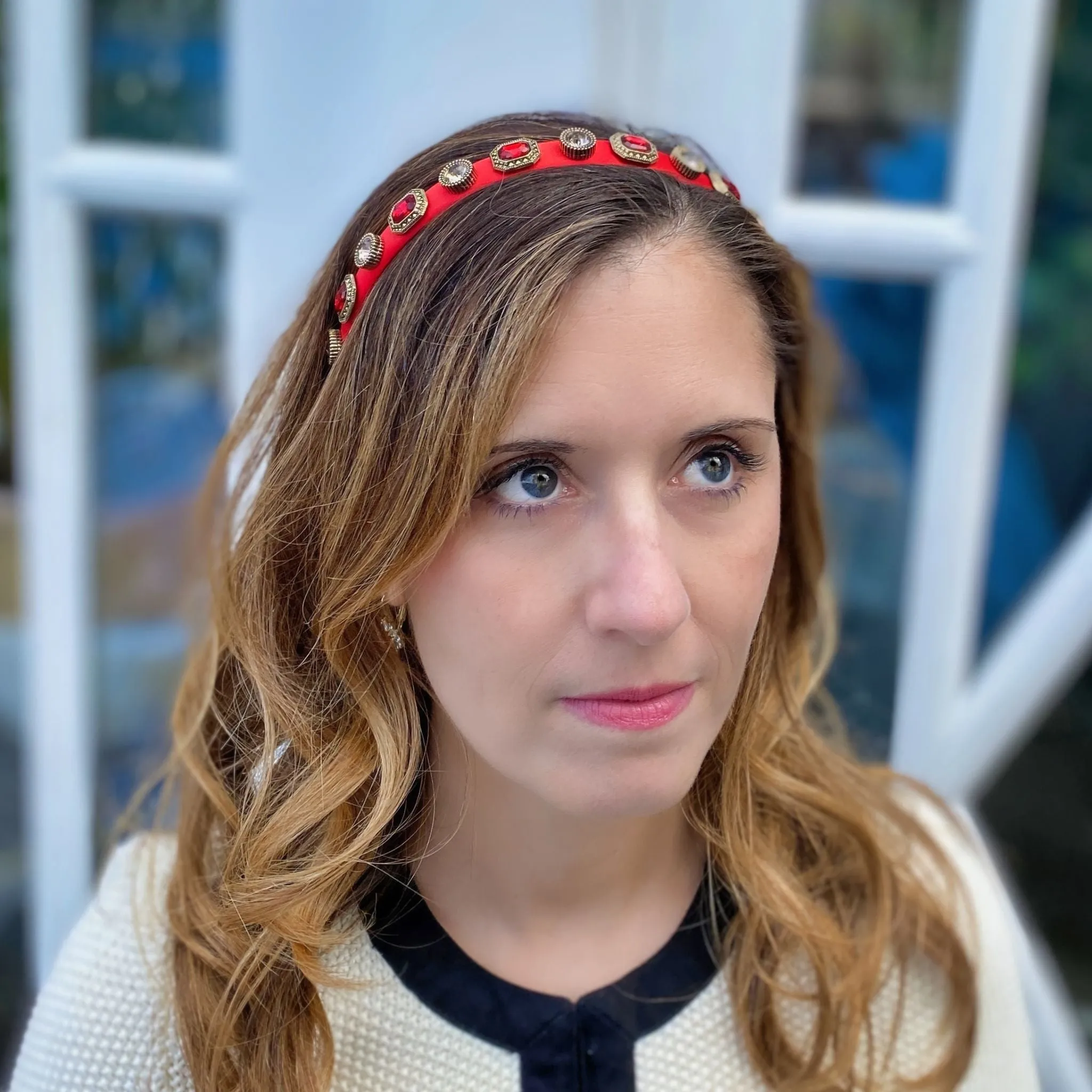 Red Headband Red Hair Band Vintage Headband