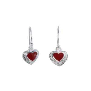 Red Love Heart Earrings