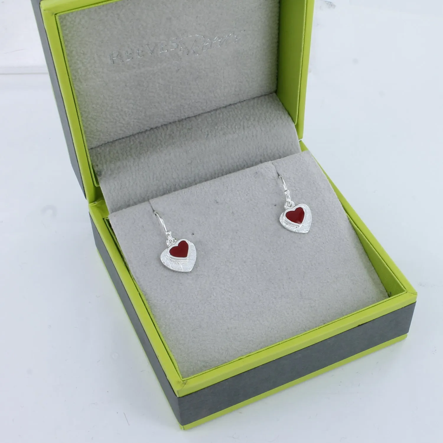Red Love Heart Earrings