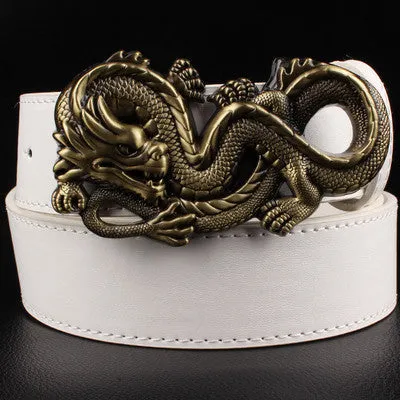 Rock Style Chinese Dragon Buckle Men Belt