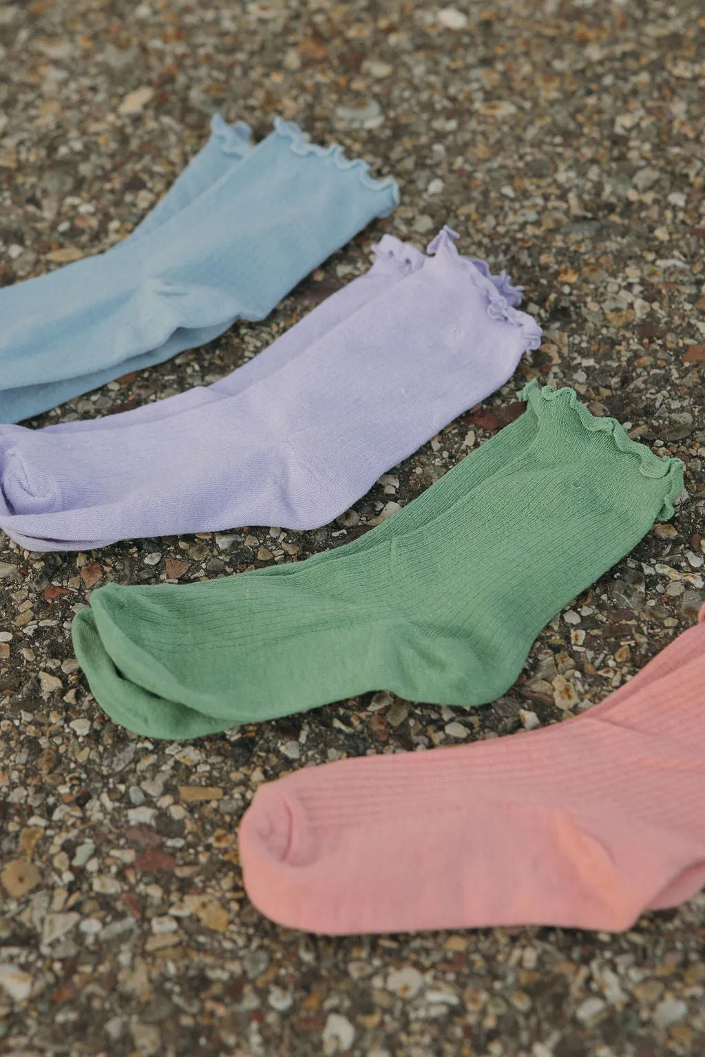 Ruffle Socks-Green