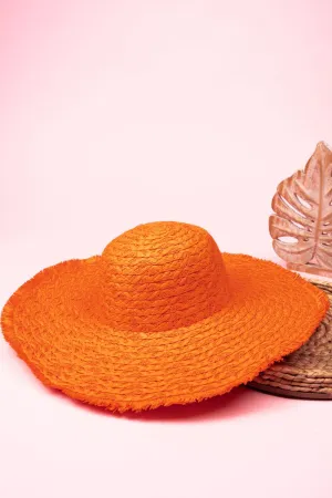 SALE! Sun-Soaked Summer Orange Straw Hat