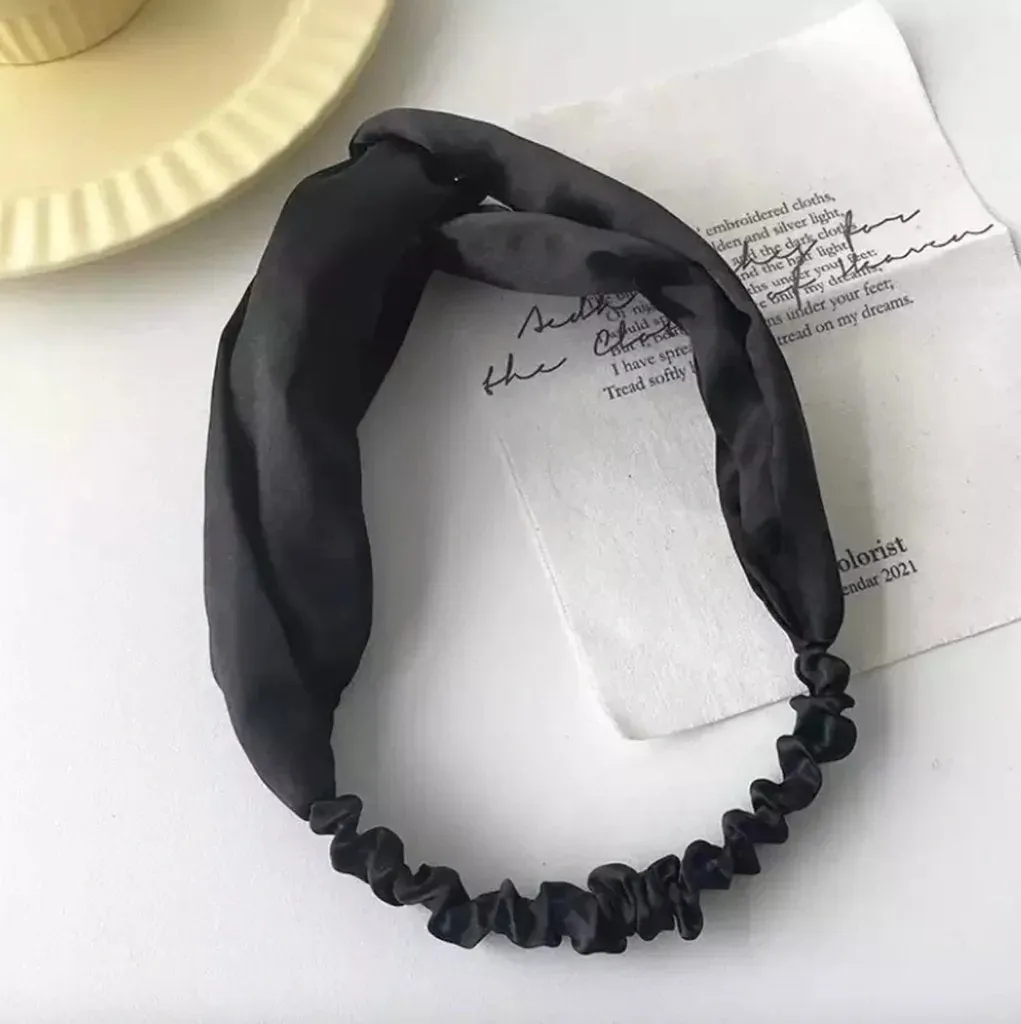 Satin Cross-Top Headband