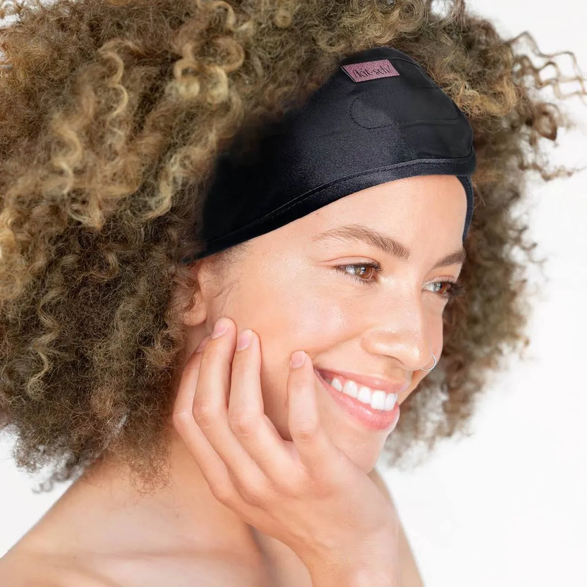 Satin Sleep Headband - Black