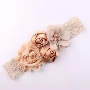 Shabby Lace Baby Headband Chic Flower Girls Headband Hair Bow Flower Headband for Baby Girl Children Hair Accessories