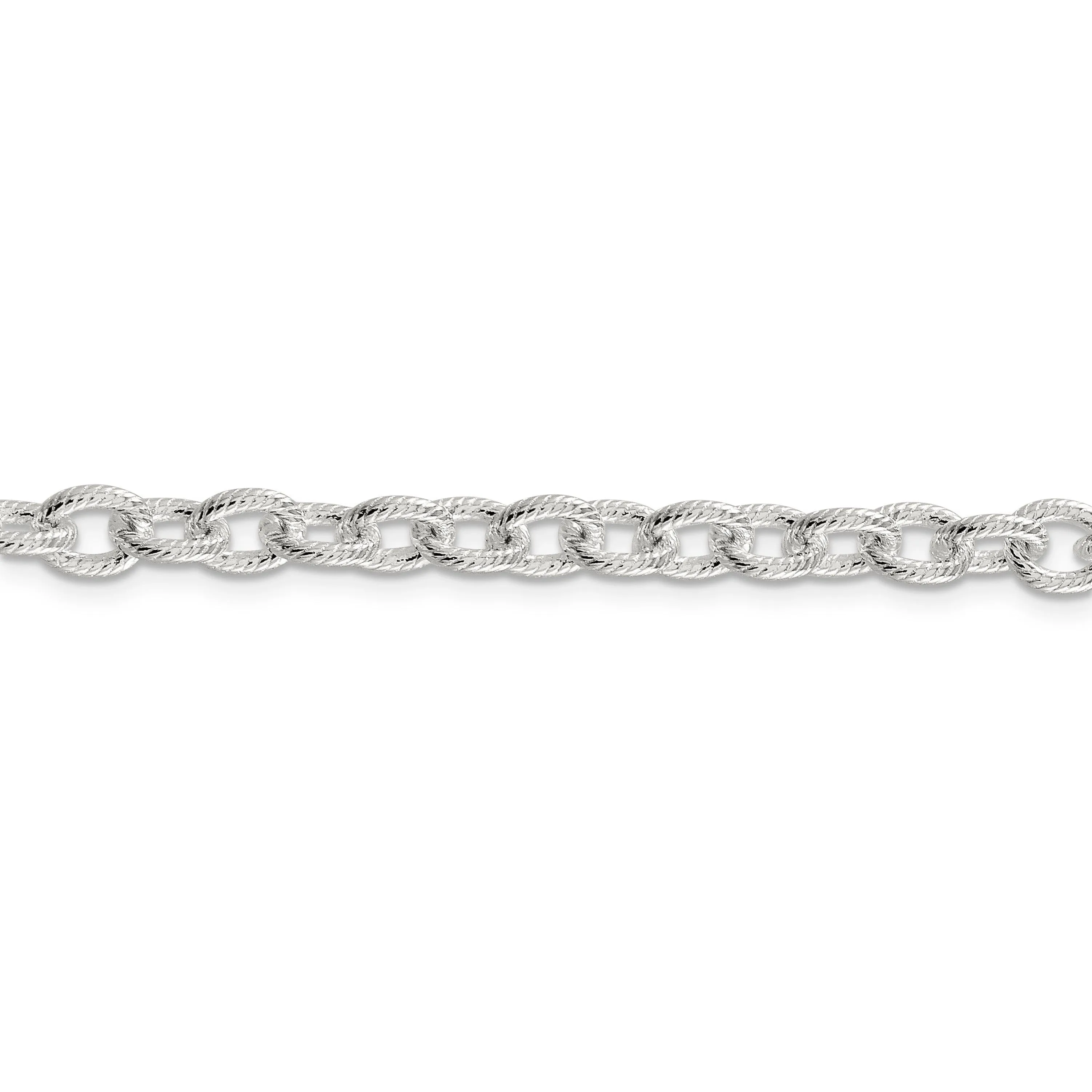 Silver Polished 6.25-mm Fancy Rolo Chain