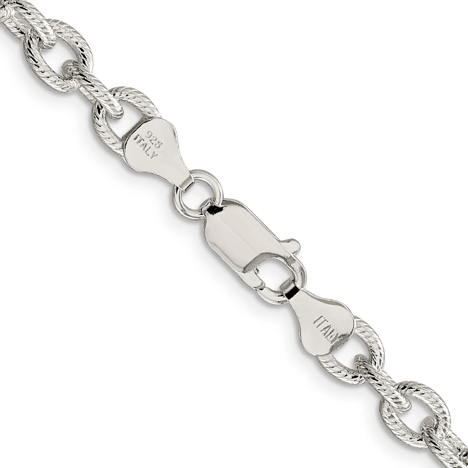 Silver Polished 6.25-mm Fancy Rolo Chain