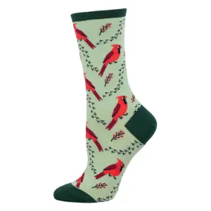 Sock Smith Cotton Cardinal Tracks Crew Socks (Women's)