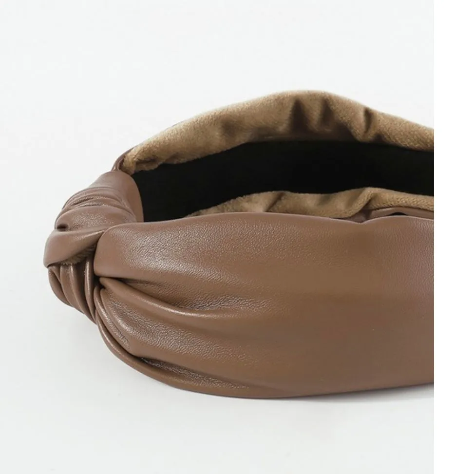 Soft Vegan Leather Topknot Headbands (4 Color Options)