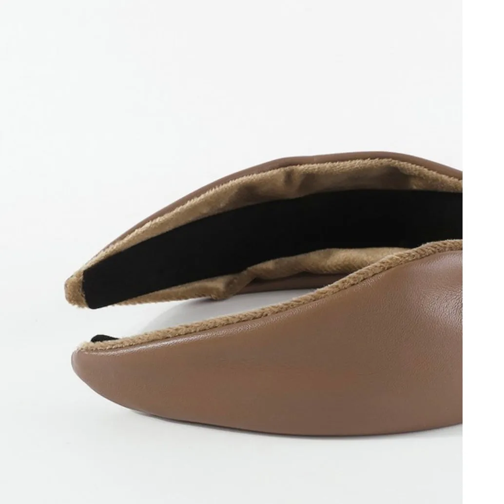 Soft Vegan Leather Topknot Headbands (4 Color Options)