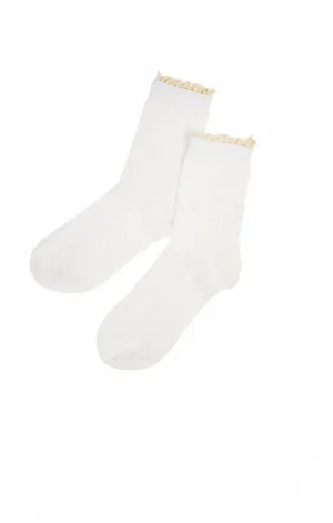 Solid Ruffle Socks