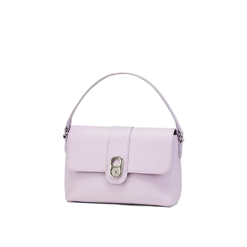 Split Leather Versatile Flap Clouse Crossbody Square Bag