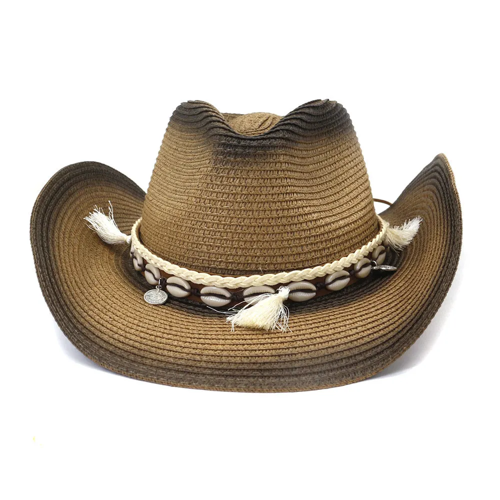 Straw Cowboy Hats Spring and Summer Men's and Women's Sun Protection Sun Hat