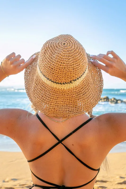 Stripe Accent Straw Bucket Hat *Online Only*