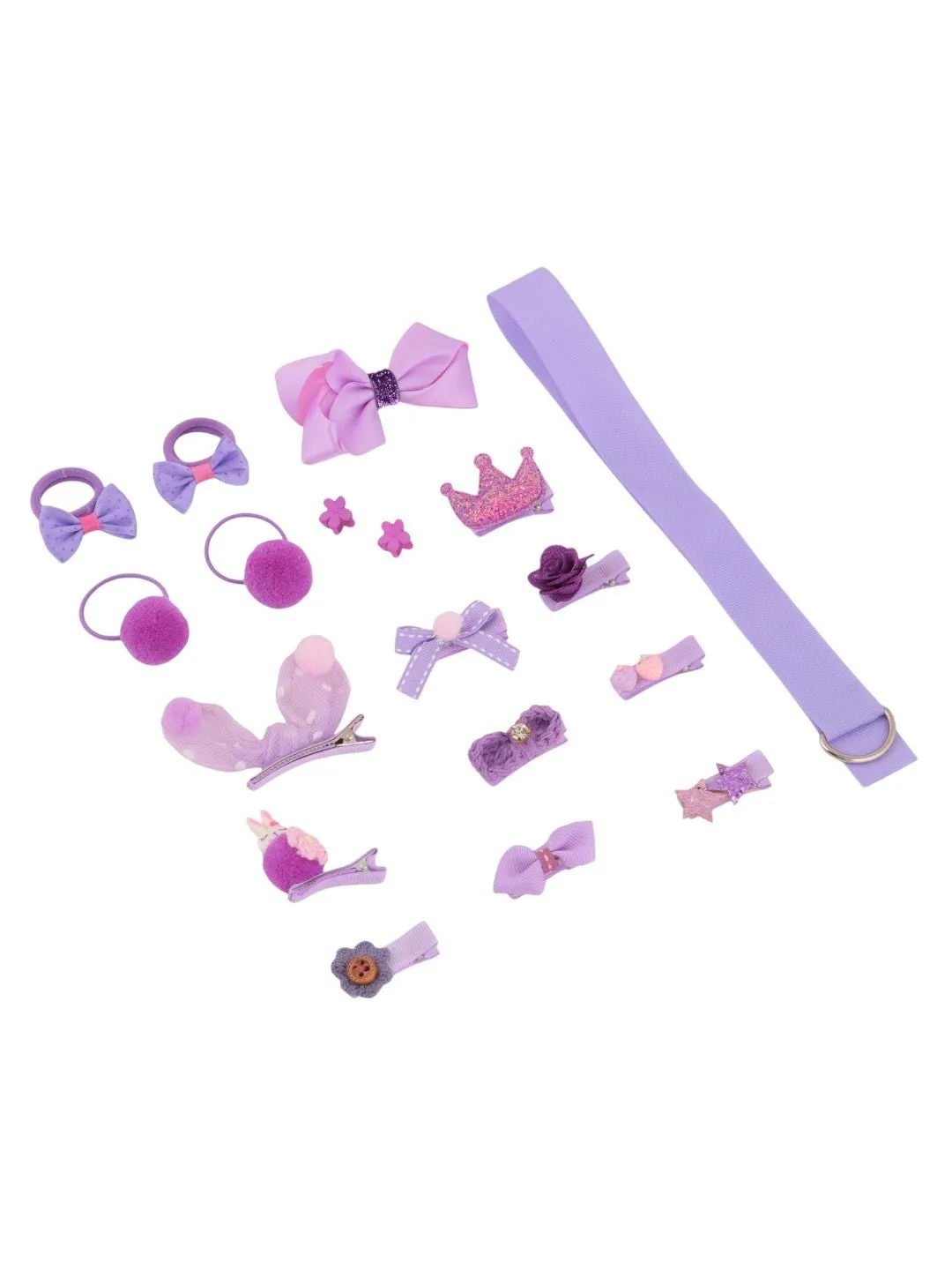 Stylish Hair Clip Box Set for Girls- Pack of 3, Peach, Silver & Purple