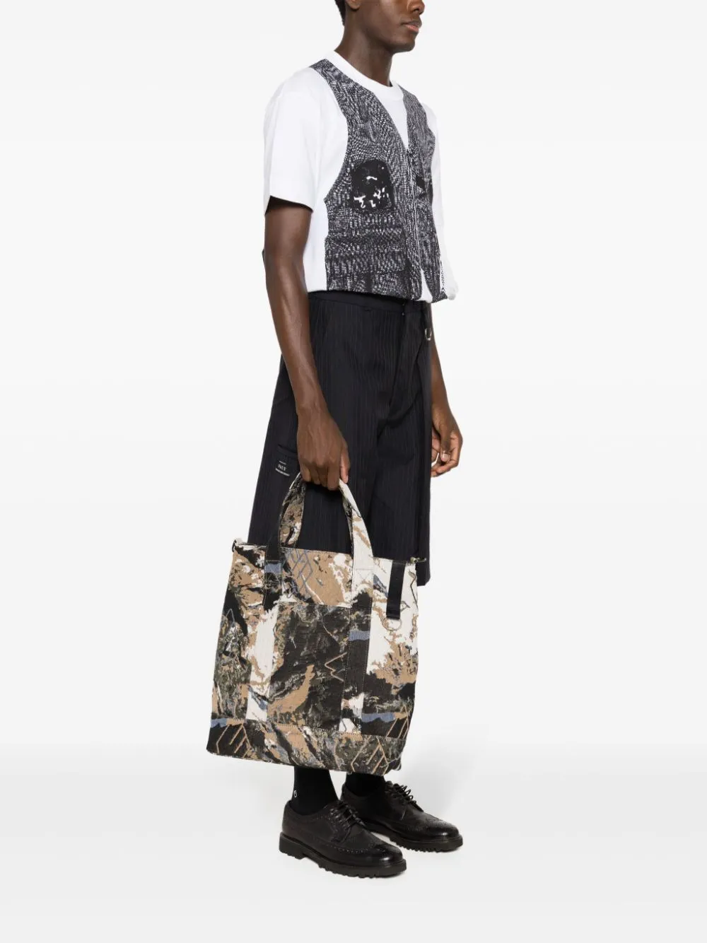 Swiss Alps-jacquard tote bag