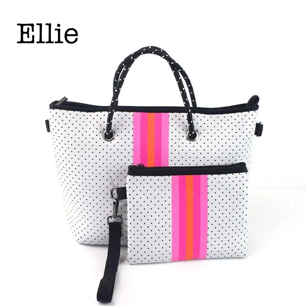 Threaded Pear, Neoprene Handbag & Wristlet