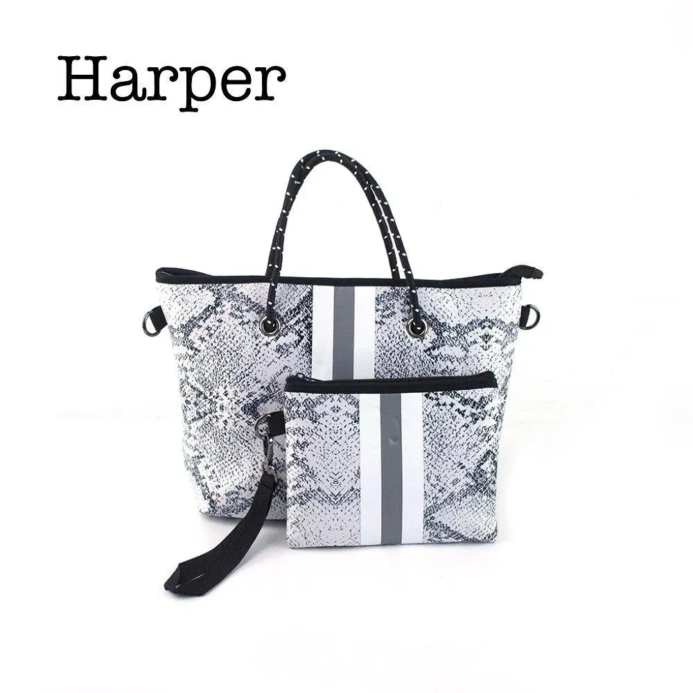 Threaded Pear, Neoprene Handbag & Wristlet