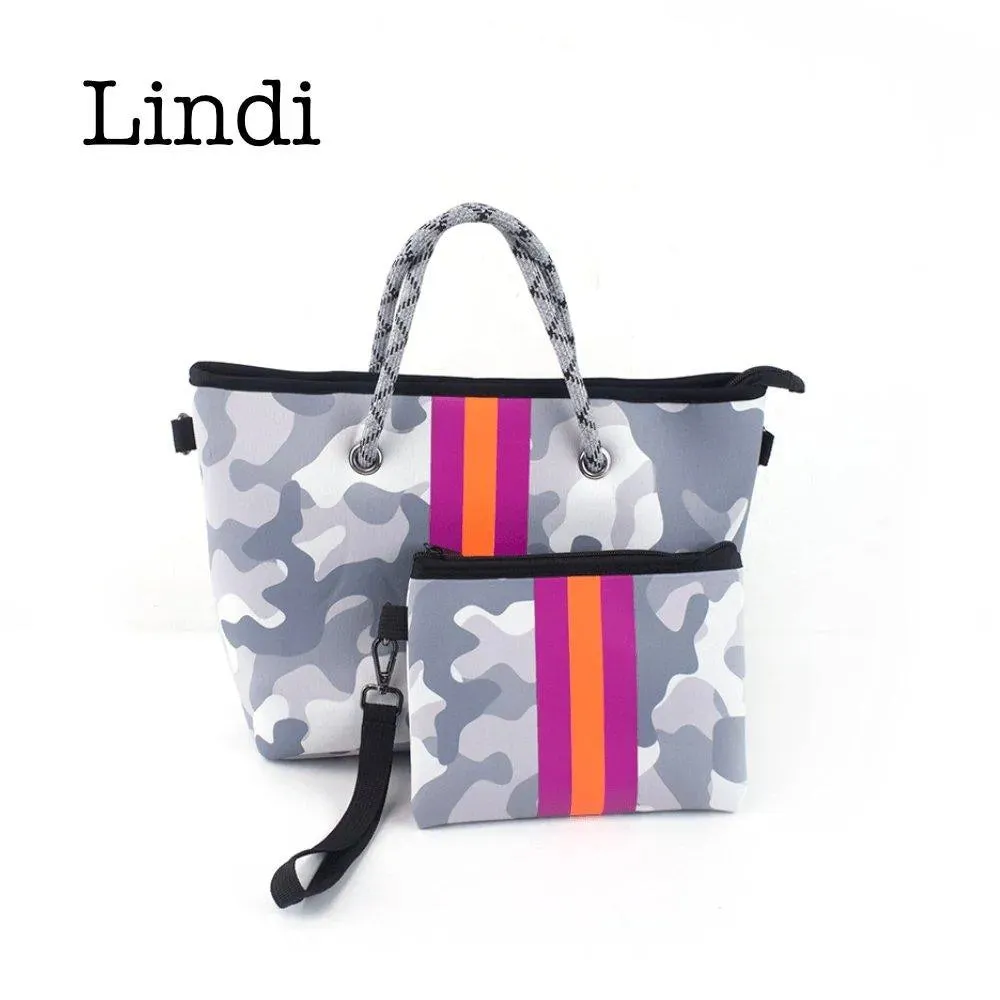 Threaded Pear, Neoprene Handbag & Wristlet