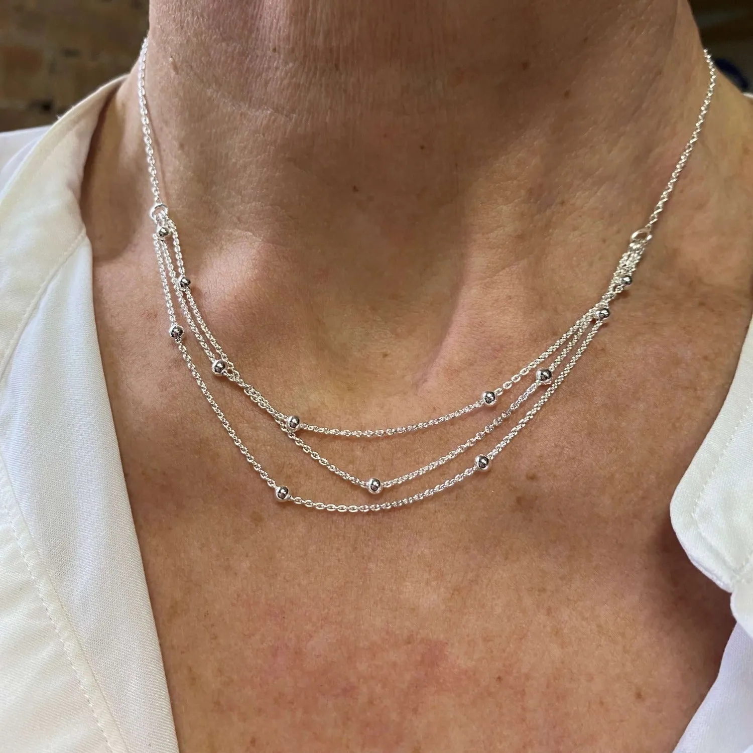 Three Layer Bead Necklace