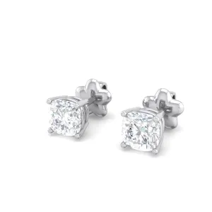 Timeless Cushion Lab Grown Diamond Stud Earrings