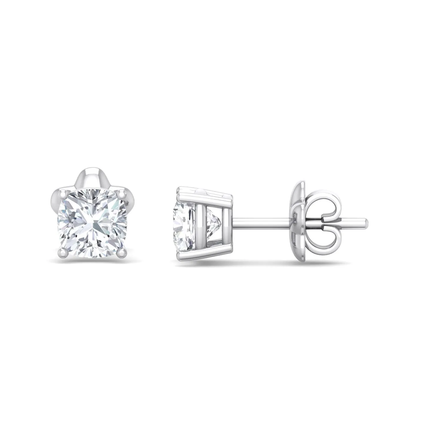 Timeless Cushion Lab Grown Diamond Stud Earrings