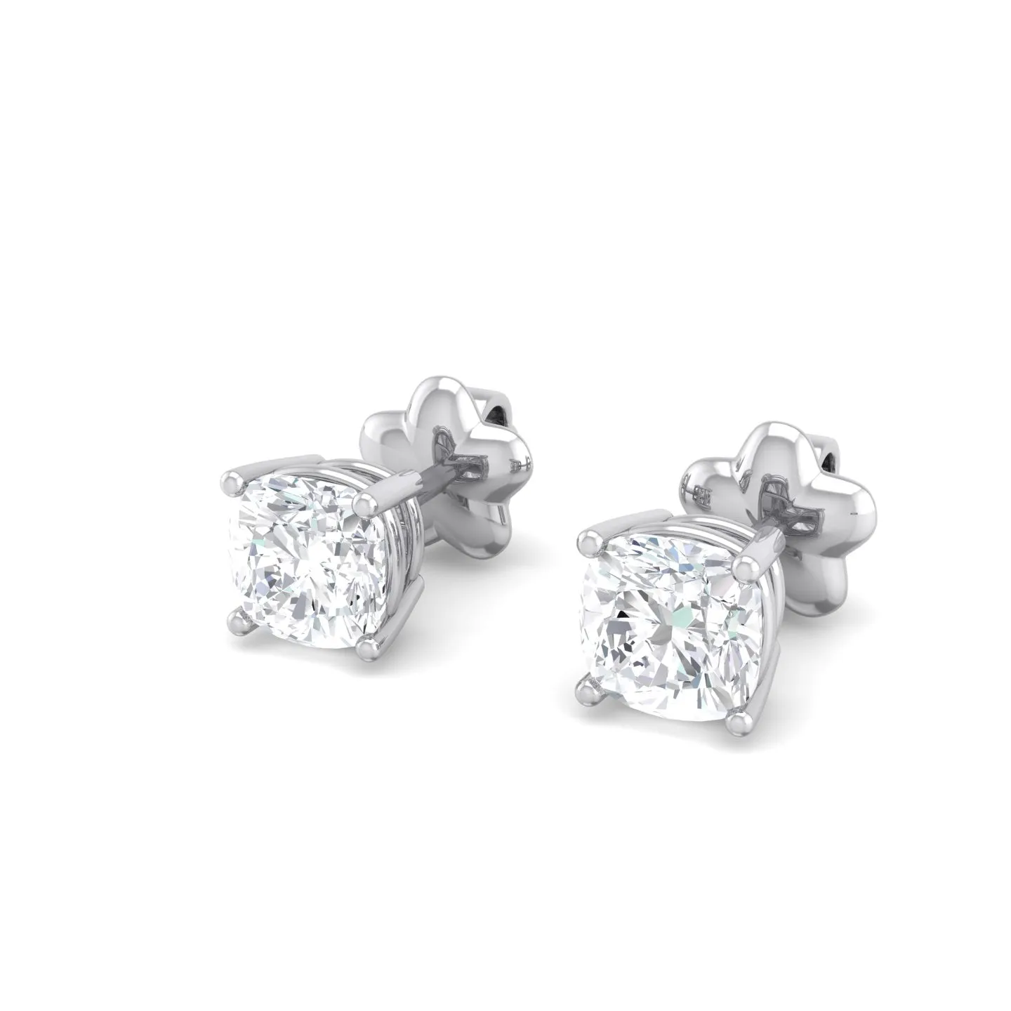 Timeless Cushion Lab Grown Diamond Stud Earrings