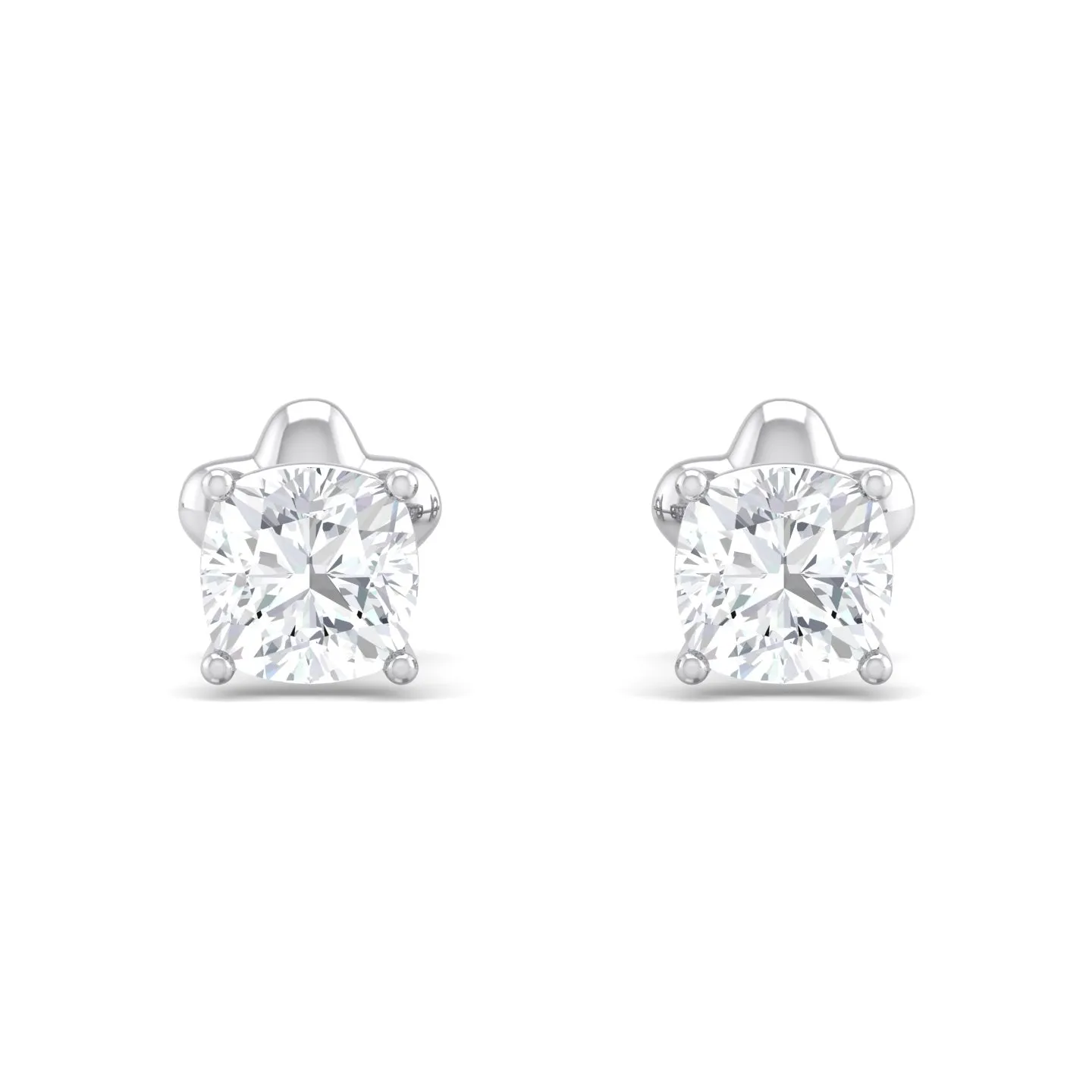 Timeless Cushion Lab Grown Diamond Stud Earrings