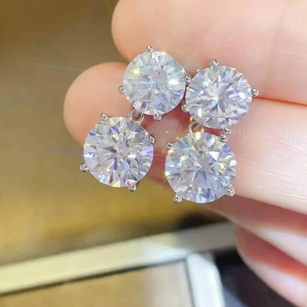 Timeless Elegance Moissanite Earrings for Luxury Fashion Enthusiasts