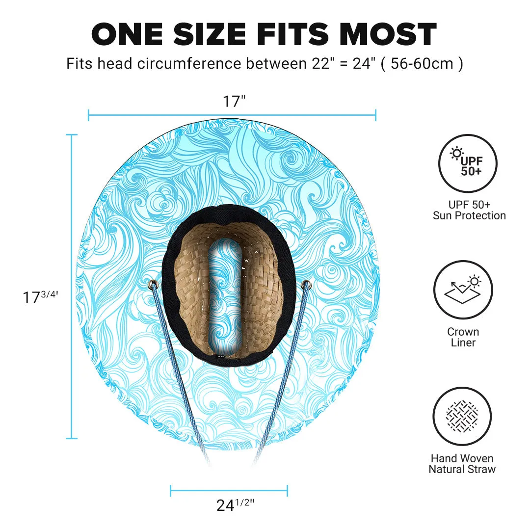 Under Brim Straw Hat | Tidal Waves 2.0